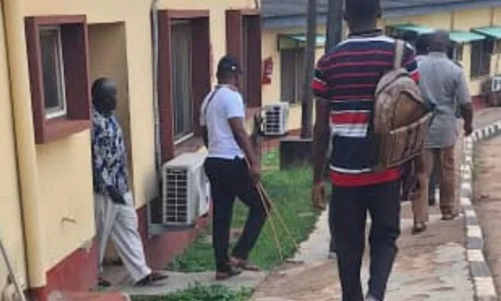 BREAKING: Panic As Angry NLC Members Use Cane To Chase Away Patients, Doctors, Nurses (PHOTOS)