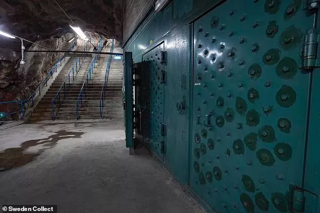 Sweden's civil defence organisation shows some of the underground shelters in Stockholm