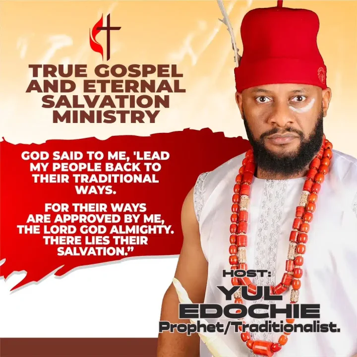 Yul Edochie returns to missionary work, renames ministry