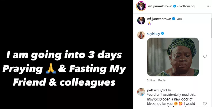 James Brown announces 3-day fast for Bobrisky