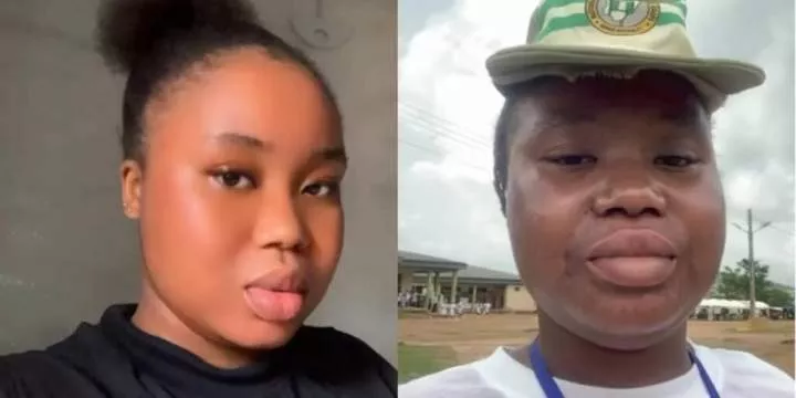 Lady compares her look before and after going for NYSC camp