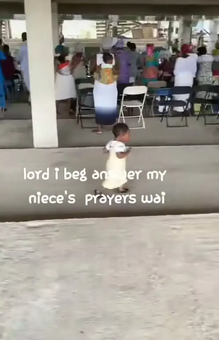 'Wetin she dey ask God?' - Reactions trail video of little girl firing serious prayers in church