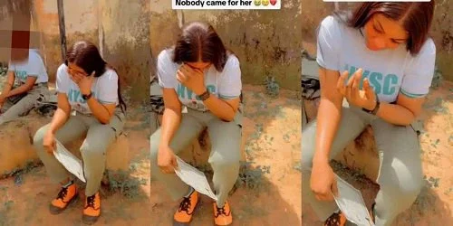 Female Corper in Tears After Nobody Came to Celebrate Her POP With Her (Video)