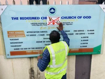 Lagos Shuts Down Redeemed Church, Celestial Church, Clubs, Event Centres Over Noise Pollution (Photos)