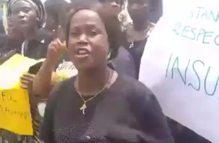 "Don't Disrespect Our Son Again" - Akwa Ibom Women Protest Sexual Allegations Against Akpabio