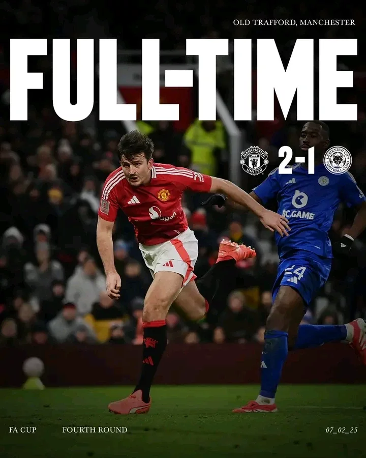 MNU 2-1 LEI: Man United's Star Beats Maguire to the MOTM Award After His Brilliant Display Tonight