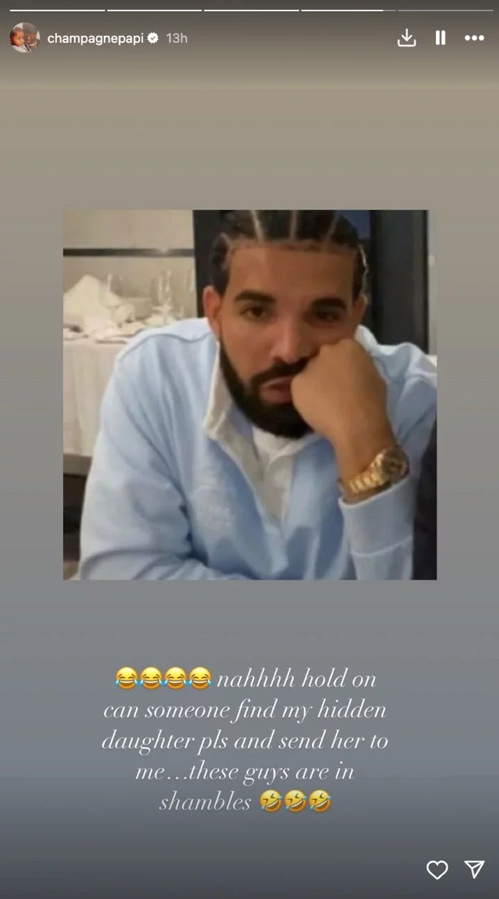 Drake's Instagram post.