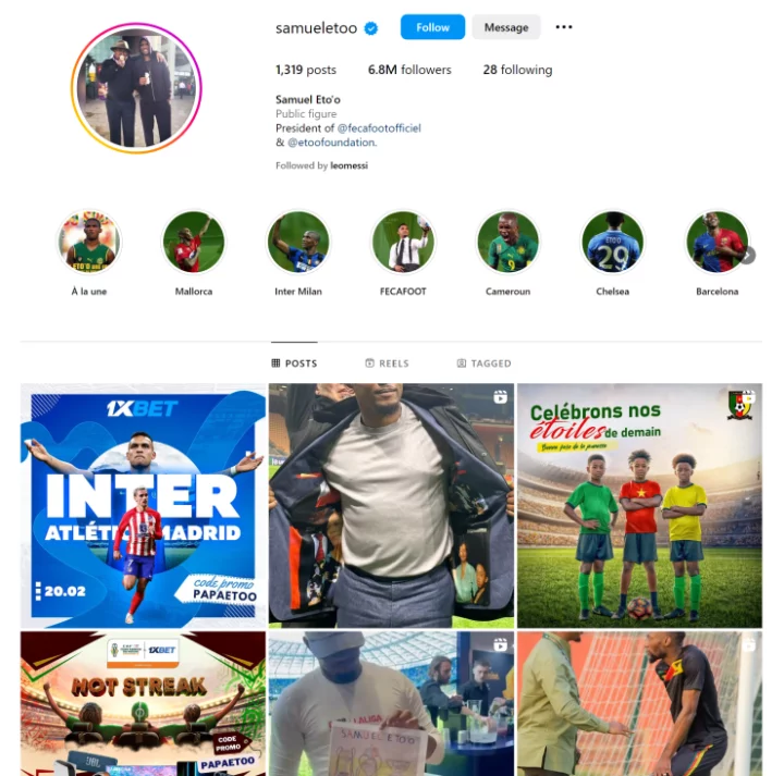 African Footballers with Highest Number of Followers on Instagram