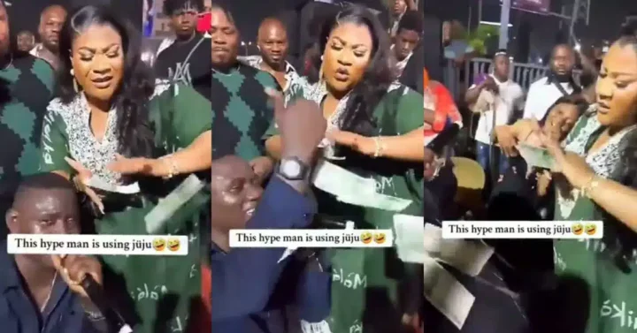 "Money dey Nollywood" - Nkechi Blessing captivates netizens as she makes it rain funds at a party