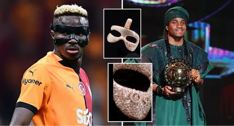 No Congratulations? Osimhen reacts to Lookman's CAF Award by flaunting custom-made diamond pendant worth millions