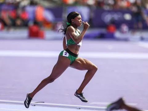 Favour Ofili during one of her races at Paris 2024 Olympic Games -- X