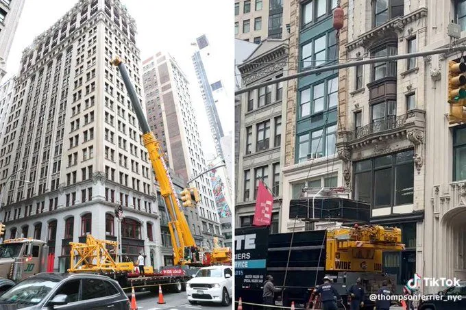 Jeff Bezos Shuts Down Fifth Avenue In New York So A Crane Could Deliver Furniture Into His $119m Penthouse (Video)