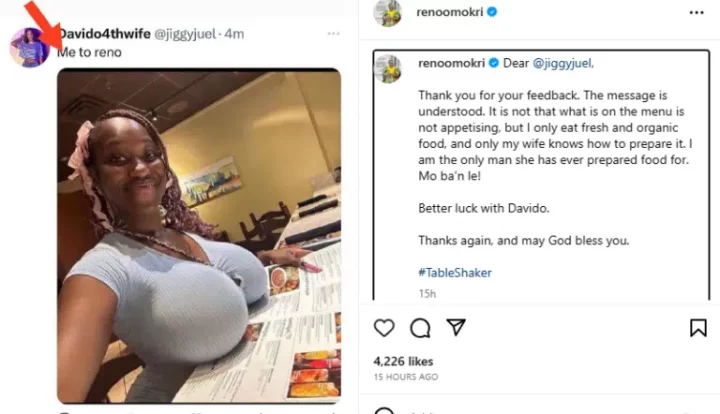 'Must you include Davido?' - Reno Omokri dragged as he replies lady who made an 'offer' to him