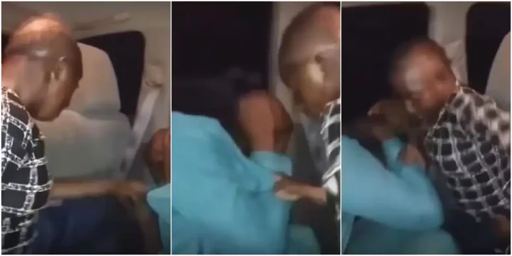 "Maybe he removed his wig" - Reactions as Aunty Ramota loses cool captured on video beating up producer