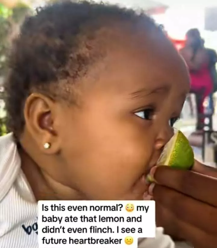 'If she big, she go wicked' - Mother labels teen daughter 'future heartbreaker' as she devours lemon without a flinch