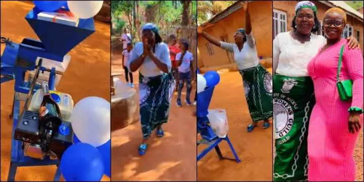 Mom gets emotional as daughter gifts her grinding mill for Mothers Day