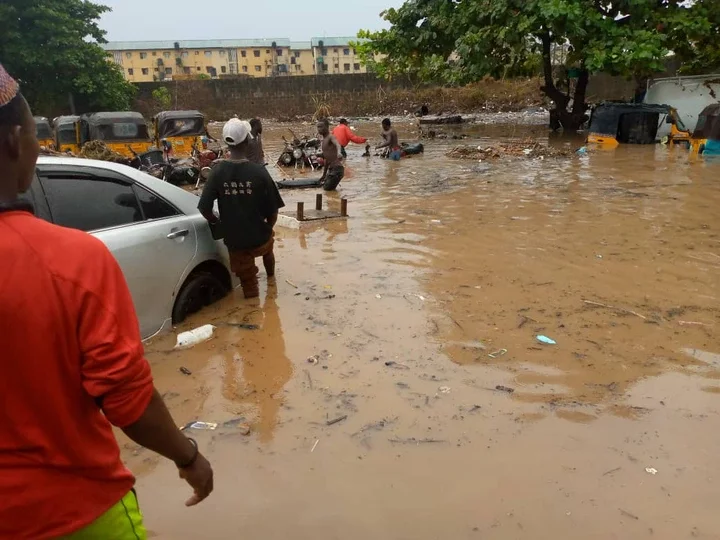 Rain, floods hit Lagos (Photos)