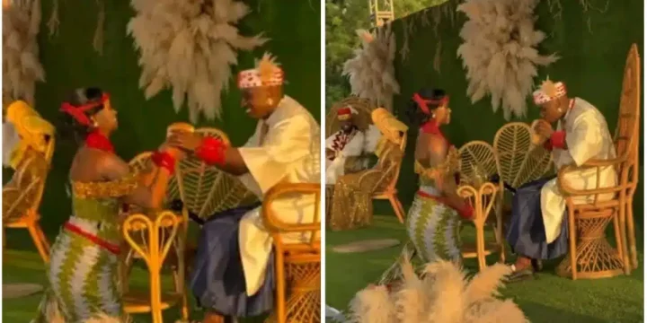 Moments from Priscilla Ojo and Juma Jux's latest music video, Ololufe