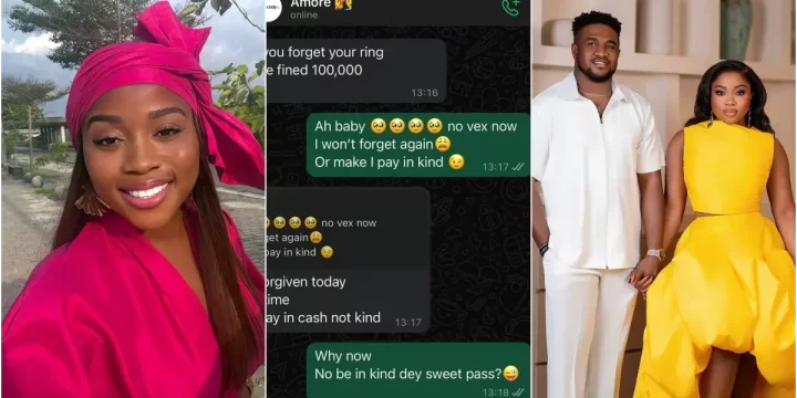 Veekee James' husband sets N100K fine over wife's failure to wear wedding ring