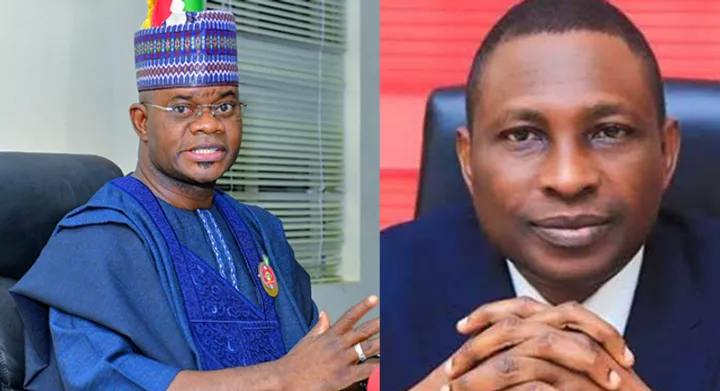 Former Governor of Kogi State, Yahaya Bello and the EFCC chairman, Ola Olukoyede [PM News]