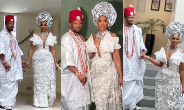 Nollywood actress Sharon Ooja finally unveils husband's face (Video)