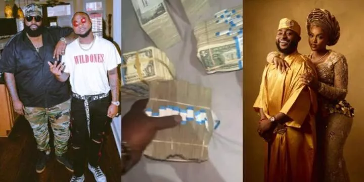 CHIVIDO24: Davido's hypeman, Spesh shows off bundles of dollars