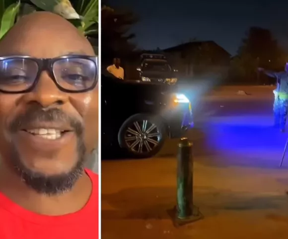 Moment Isaac Fayose, younger brother of ex-governor, Ayo Fayose, challenged a Minister for driving against traffic (video)