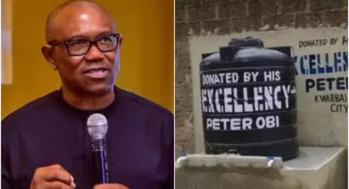 Peter Obi wants wealthy Nigerians to build boreholes across the country to provide water for Nigerians.