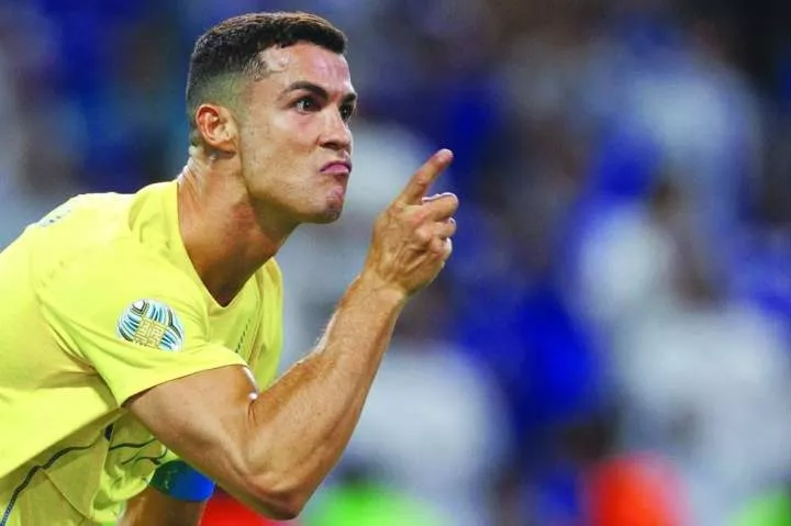 Cristiano Ronaldo in action for Al Nassr -- Getty Images