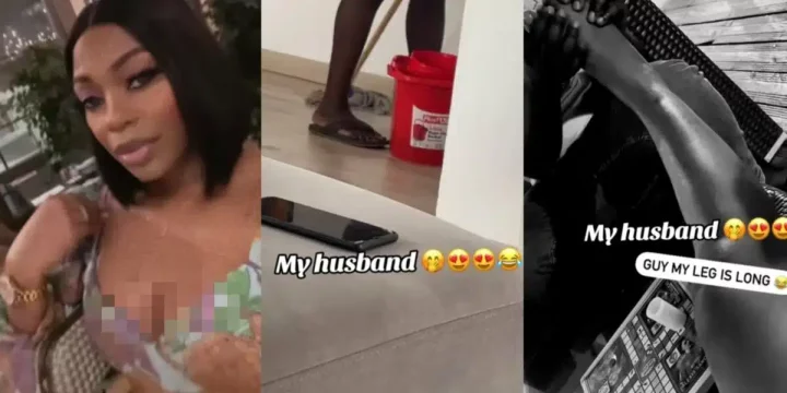 Lady videos her husband doing chores after her mom criticized her for laziness