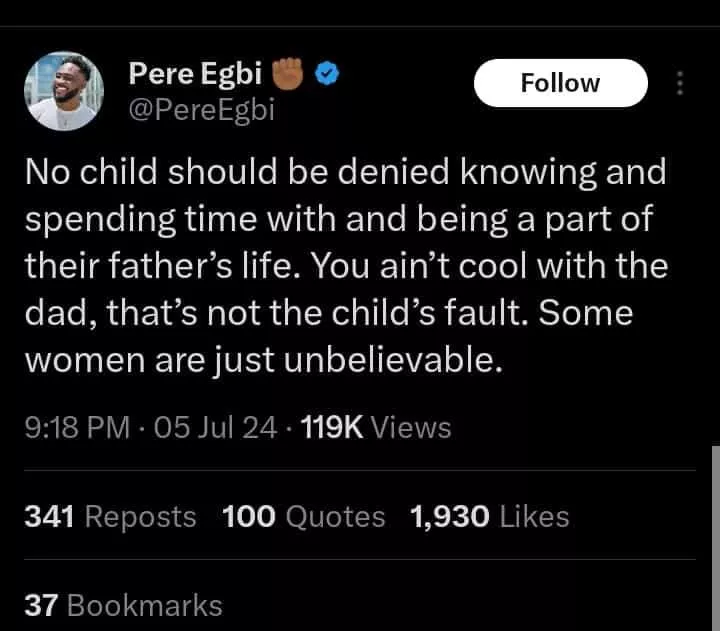 Pere Egbi blasts Sophia Momodu over custody battle with Davido