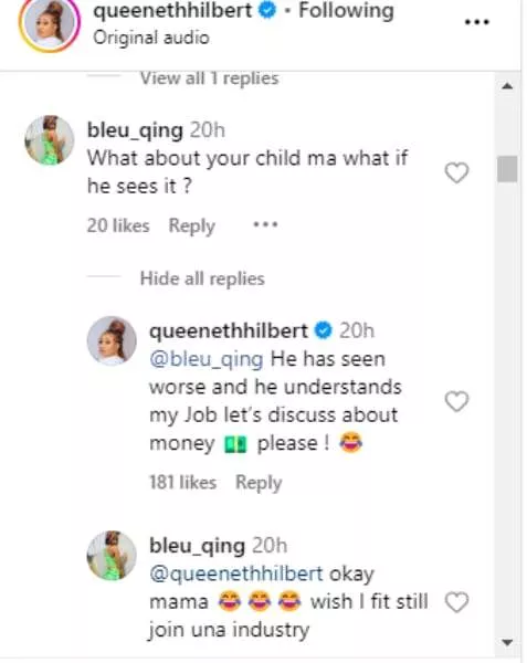 Queeneth Hilbert dragged over raunchy movie scene, she responds