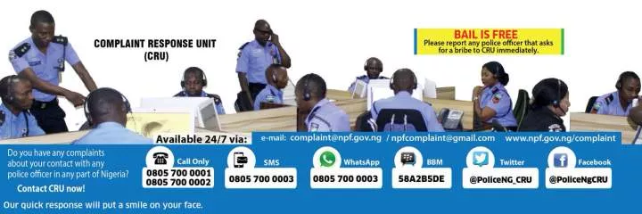 Police want Nigerians to start reporting officers' misconduct. See contact details here