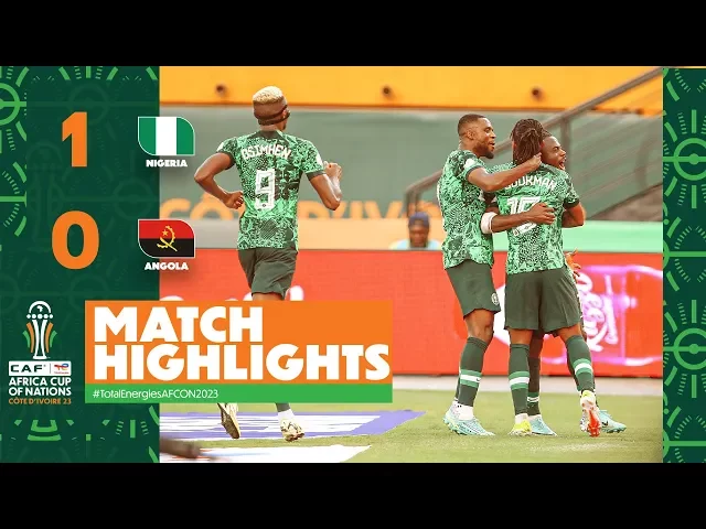 Nigeria 1 - 0 Angola (Feb-03-2024) Africa Cup of Nations 2023 Highlights
