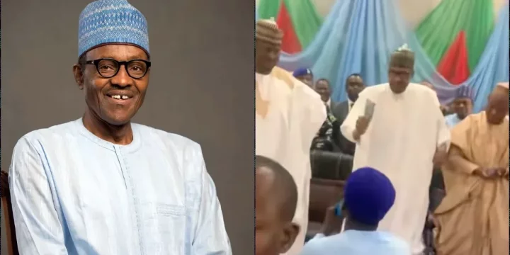 Outrage as ex-president Buhari gifts dollars to singer in Katsina