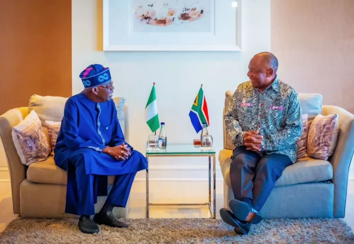 What I discussed with South African President during bilateral meeting - Tinubu