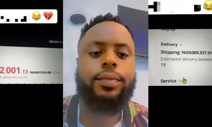 Nigerian man outraged as website charges ₦389k for shipping ₦42k product