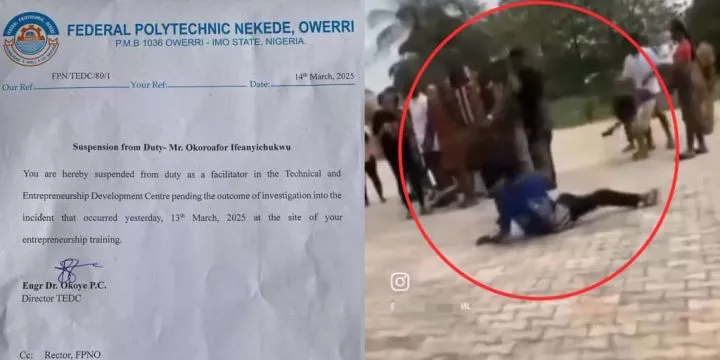 Nekede Polytechnic suspends staff caught on video assaulting student