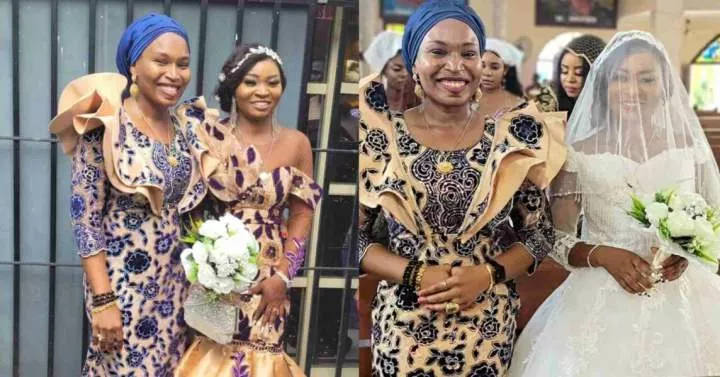"My heart is full" - Lady gives out her adopted daughter's hand in marriage 8 yrs after she came into her home as a nanny