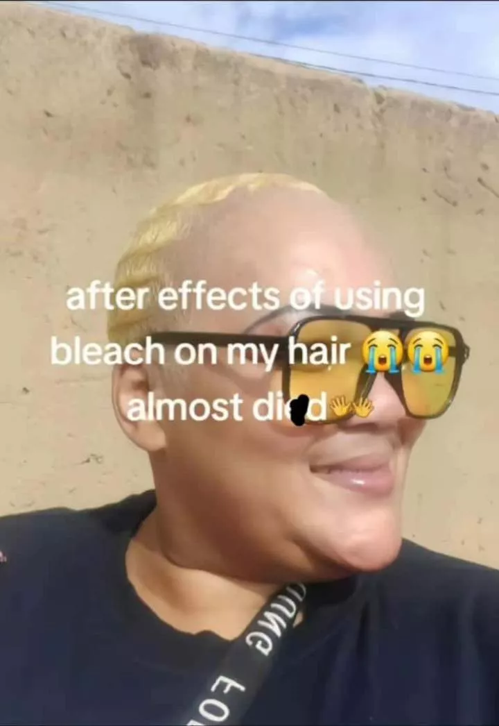 Woman shares aftereffect of bleaching her hair