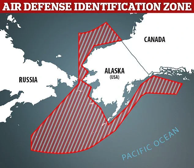 The jets were observed in the Alaska Air Defense Identification Zone (ADIZ), which is a buffer some outside US sovereign airspace, NORAD confirmed. The ADIZ is a zone stretching about 150 miles from the US coastline in which aircraft are required to identify themselves