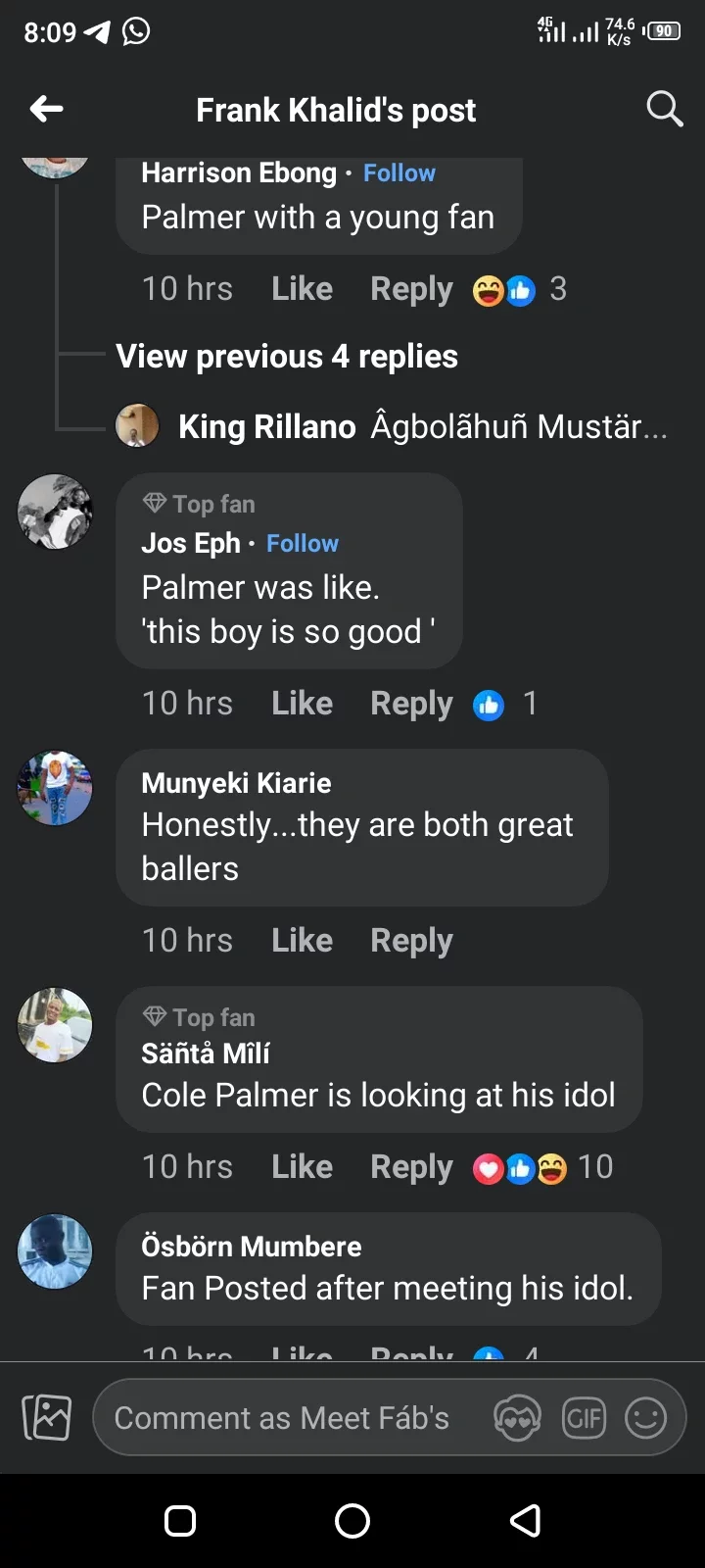 Reactions As Cole Palmer Shared A Photo Of Himself With Kobbie Mainoo On Social Media.