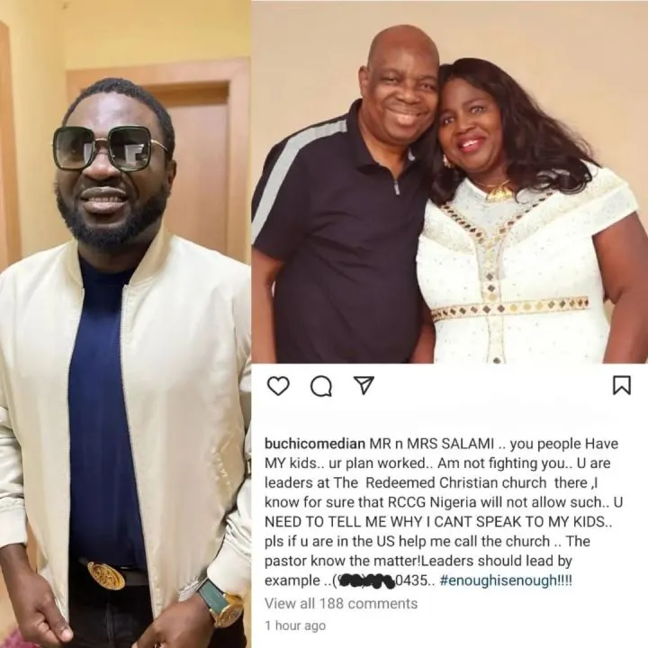 Comedian Buchi Reunites With Daughter One Year After He Accused His Ex And Her Parents Of Denying Him Access To His Kids (Video)