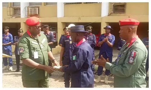 NSCDC Promotes Adamawa Officer for Returning N850,000 Misplaced by Pilgrim NSCDC Promotes Adamawa Officer for Returning N850,000 Misplaced by Pilgrim