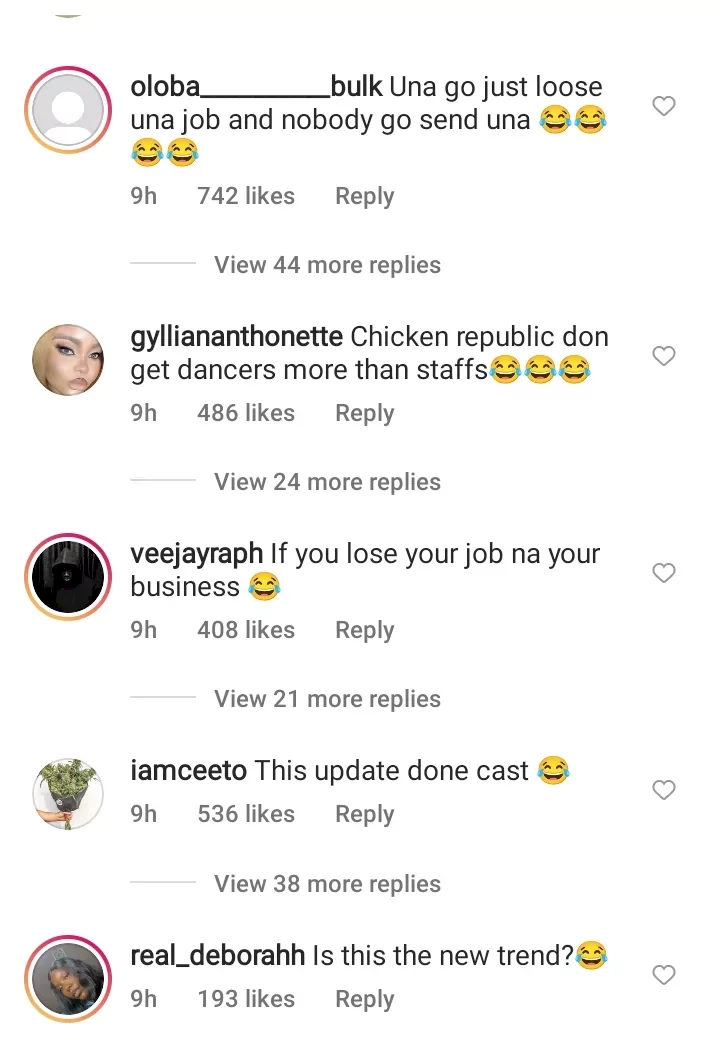 Hilarious reactions as Chicken Republic attendants and security guards dance at work (Video)