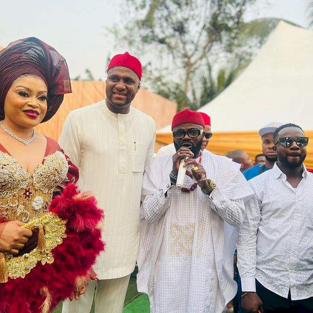 Nkiru Sylvanus' traditional wedding, husband's face unveiled (Video)