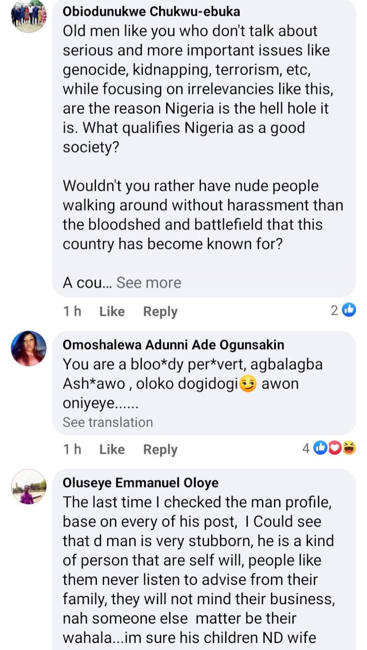 Man dragged for filth after taking photo of a lady and calling on the government to introduce mode of dressing for women
