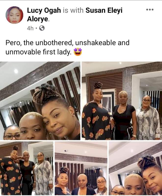 'They are ganging up against Annie' - Reactions as 2face Idibia's babymama, Pero links up with his family in Abuja (Photos)
