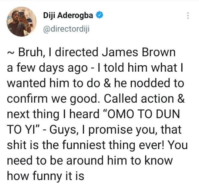 Film director shares hilarious experience with James Brown on set