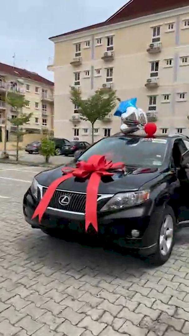 Denrele Edun gets Lexus SUV as gift in celebration of his 40th birthday (Video)